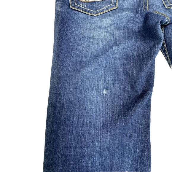 Y2K Seven7 Jeans Women’s Sz 29 Low Rise Bootcut Dark Wash Stretch Embroidered - Picture 10 of 11